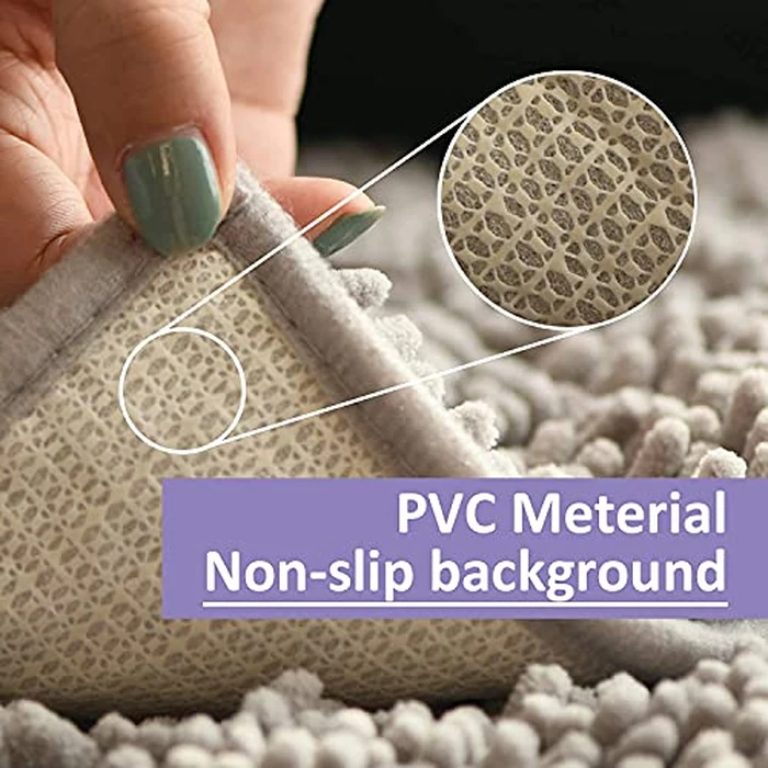 3 Piece Bathroom Rug Set Non Slip 3 Piece Bath Rug Set Ultra Soft Bath Rug,Absorbent Shaggy Bath Mat,Perfect Plush Bathroom Mats Sets with U-Shaped Toilet Mat by RUN HELIX - Image 7