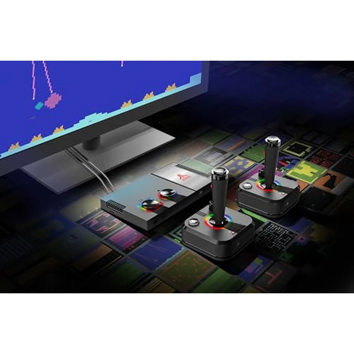 My Arcade Atari Game Station Pro: Video Game Console with 200+ Games, Wireless Joysticks, RGB LED Lights, Atari 2600/5200/7800 by MY ARCADE - Image 3