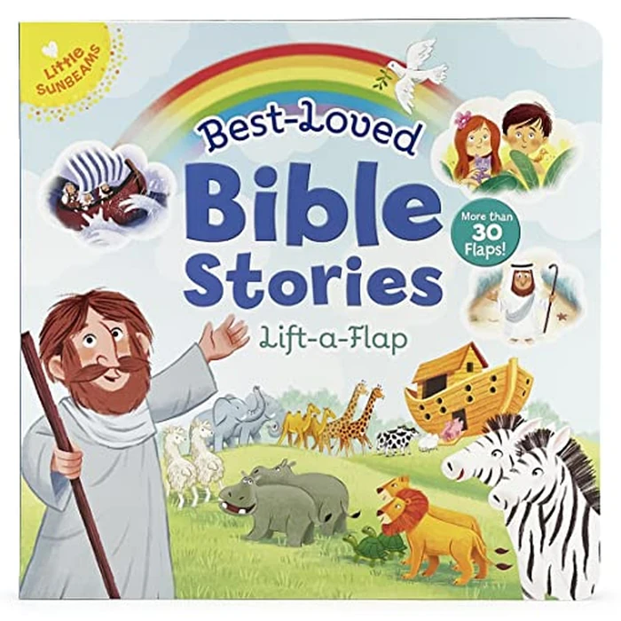 Best-Loved Bible Stories Children's Large Lift-a-Flap Board Book for Babies and Toddlers (Little Sunbeams) by Cottage Door Press - Image 1