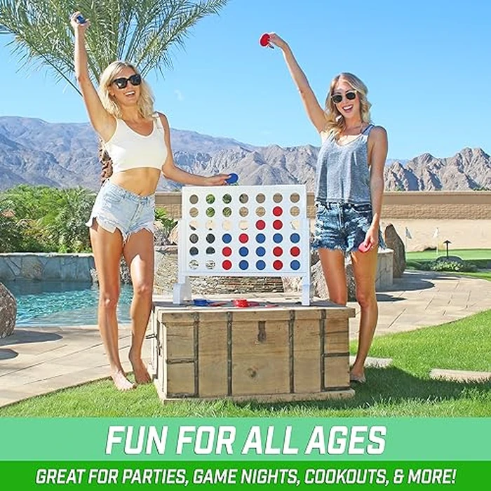 GoSports 2 foot Width Giant 4 in a Row Game with Carrying Case, Made from Wood by GoSports - Image 4