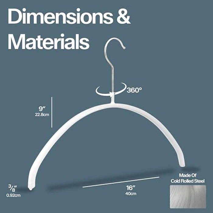 Mawa by Reston Lloyd Euro Series Non-Slip Space Saving Steel Clothes Hanger for Shirts, Dresses, Sweaters, Style 40/P, Gold, Set of 130 by MAWA - Image 2