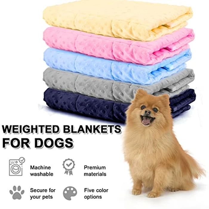 LaSyL Weighted Blanket for Pets | Thunder Blanket for Dogs Anxiety | Premium Soft Minky | Relaxation & Calming & Anti Anxiety | Used in Car, Bed, Couch | Dark Grey, Washable Medium (32"x40") by LaSyL - Image 8