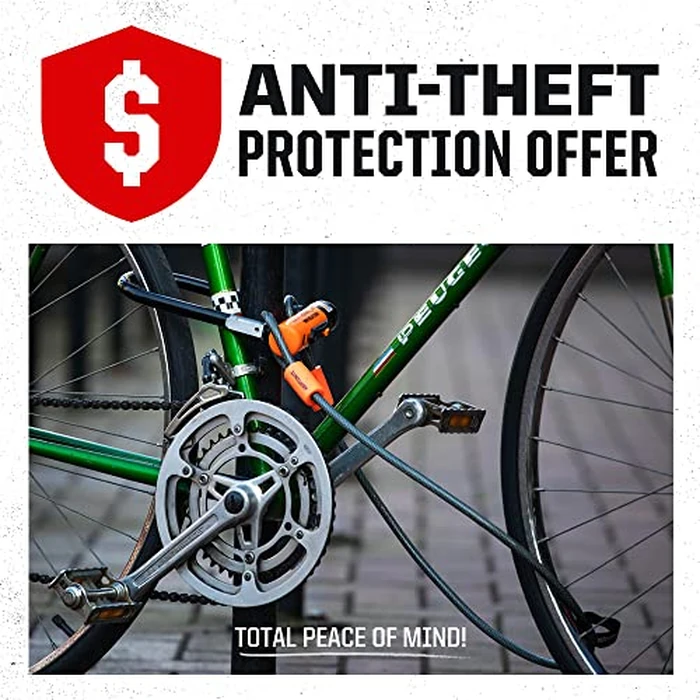 Kryptonite New-U Evolution Mini-7 Heavy Duty Bicycle U Lock with 4’ KryptoFlex Double Loop Bike Cable by Kryptonite - Image 7