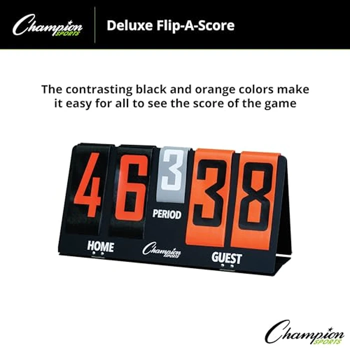 Champion Sports Deluxe Flip-A-Score Board/Timer, One Size, Bold Orange by Champion Sports - Image 3