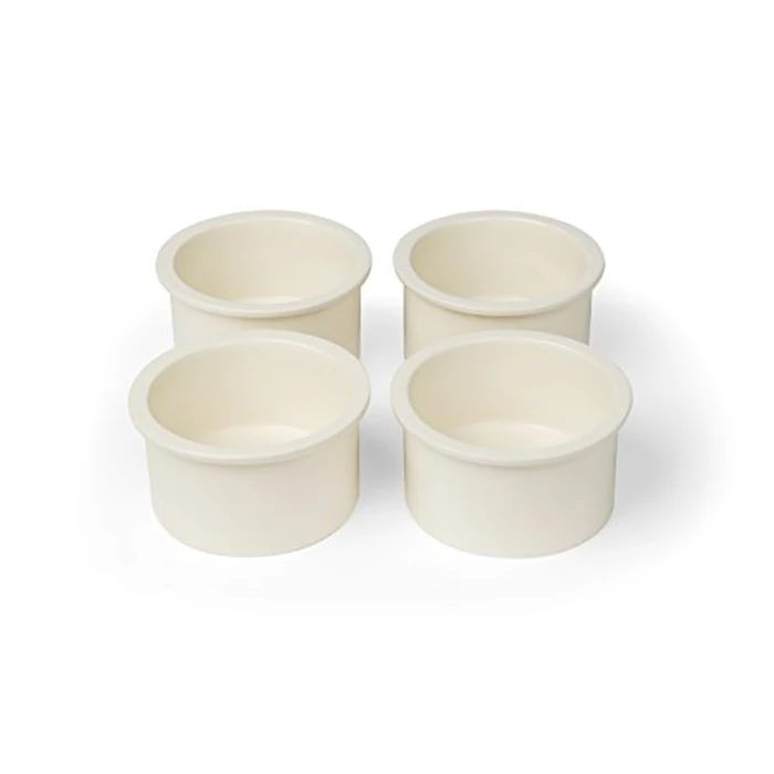 Prevue Pet Products Ceramic Bowl Replacement Cup Set, Bone White (6404) 4 Count,(Pack of 1) by Prevue Pet Products - Image 1