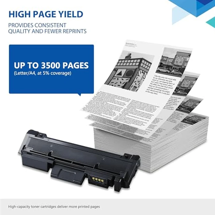 MLT-D116L D116L Toner Cartridge High Yield Black Replacement for Samsung D116L Toner Xpress M2885FW M2875FW M288X M2835 M2825DW M2825WN M2875FD M2825DW M2875FW Printer Ink 2 Pack by PTONPR - Image 3