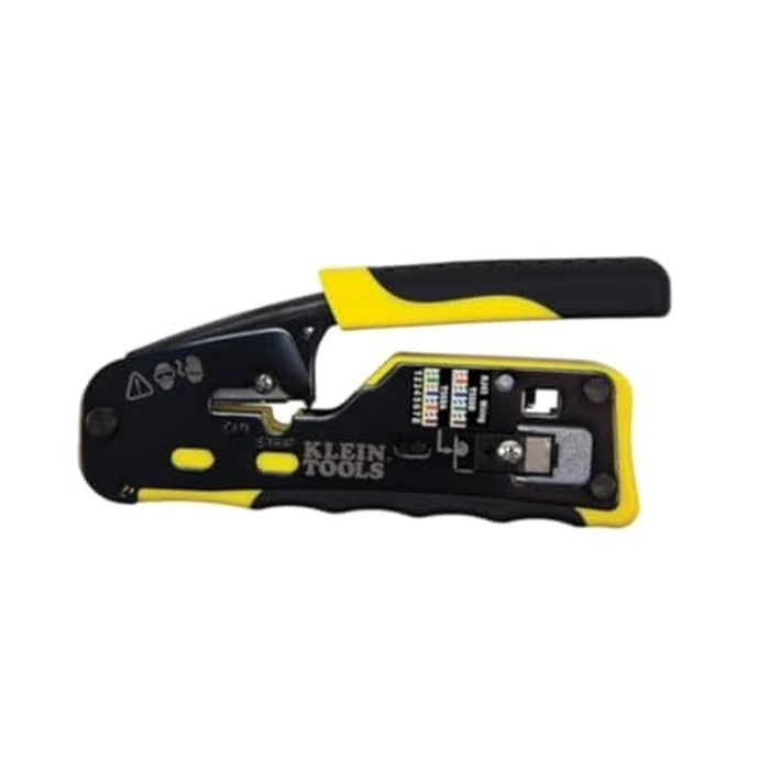 Klein Tools VDV226-110 Ratcheting Modular Data Cable Crimper / Wire Stripper / Wire Cutter for RJ11/RJ12 Standard, RJ45 Pass-Thru Connectors by KLEIN TOOLS - Image 9