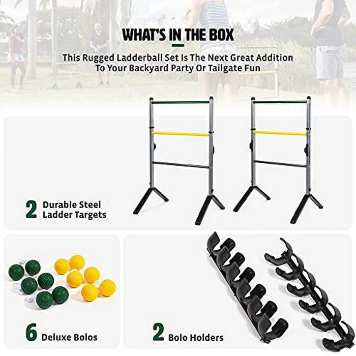 EastPoint Sports Go! Gater Premium Steel Ladderball Set - Features Sturdy Steel Material, Built-in Scoring System, Complete with All Accessories by EastPoint Sports - Image 2