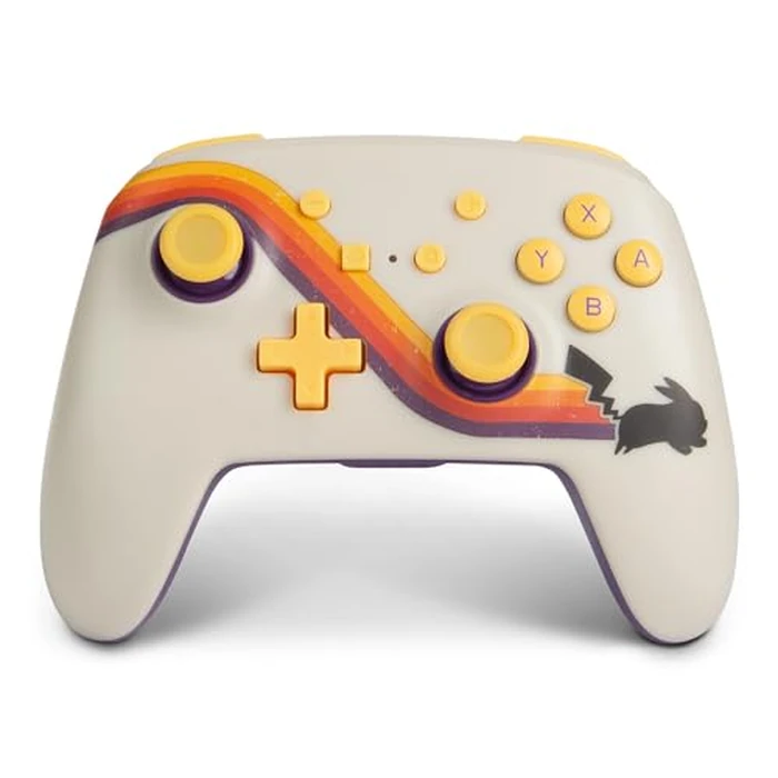 PowerA Enhanced Wireless Controller for Nintendo Switch/Switch 2 / Switch Lite/OLED Model - Pokémon Pikachu Retro - White - Gamepad, game controller, Officially Licensed by PowerA - Used - Very Good condition - US$31.16