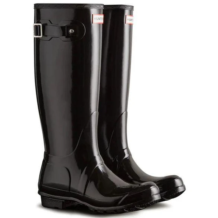 Hunter Women's Original Tall Gloss Rain Boots 6 - Black by Hunter - Image 2