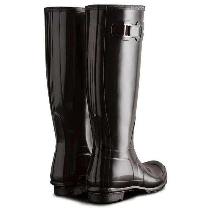 Hunter Women's Original Tall Gloss Rain Boots 6 - Black by Hunter - Image 3