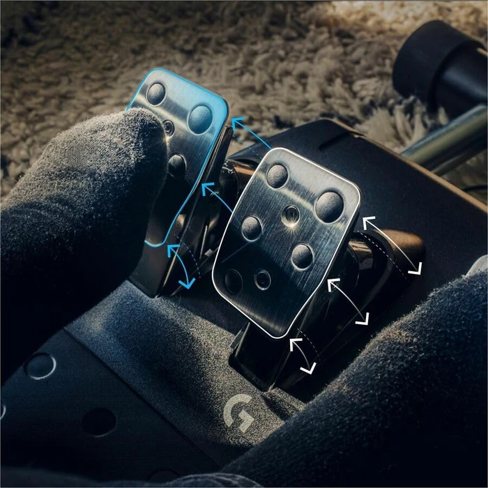 Logitech G923 Racing Wheel and Pedals for Xbox X|S, Xbox One and PC Featuring TRUEFORCE up to 1000 Hz Force Feedback, Responsive Pedal, Dual Clutch Launch Control, and Genuine Leather Wheel Cover by Logitech G - Image 2