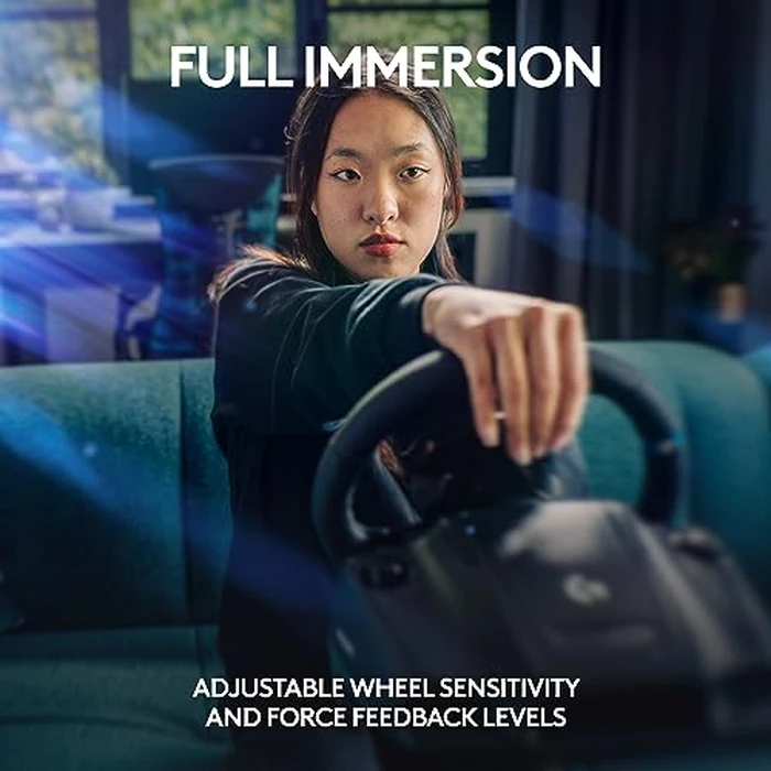Logitech G923 Racing Wheel and Pedals for Xbox X|S, Xbox One and PC Featuring TRUEFORCE up to 1000 Hz Force Feedback, Responsive Pedal, Dual Clutch Launch Control, and Genuine Leather Wheel Cover by Logitech G - Image 9