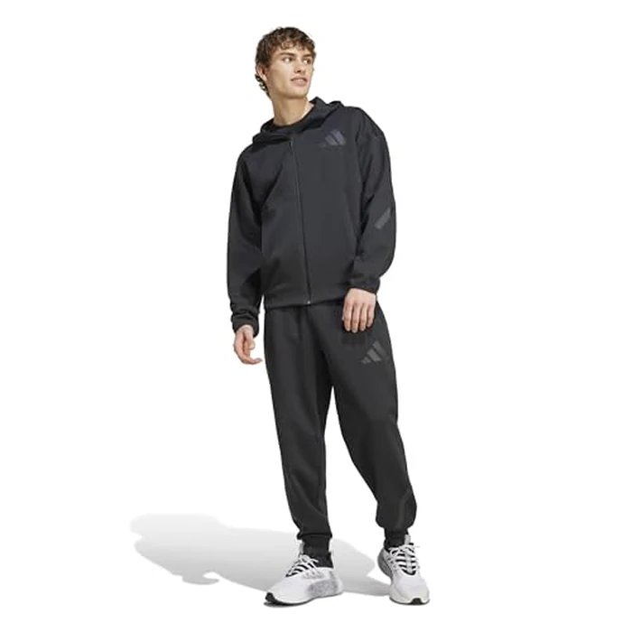 adidas Men's Z.N.E. Full-Zip Hoodie, Black, Large by adidas - Image 1