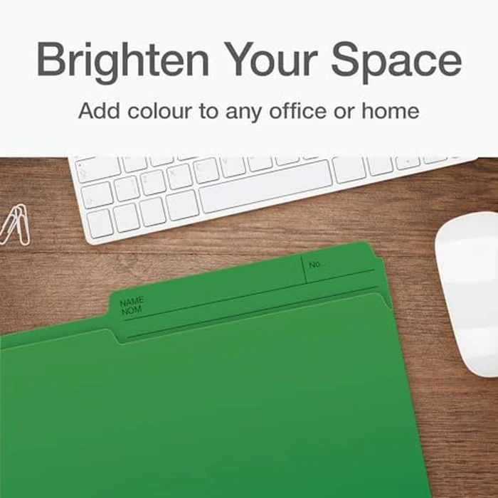 Pendaflex File Folders - Green Colour File Organizers, 1/2 Cut Tab, Legal Size, Durable Paper Stock, 100/Box, Ideal for Office, Home, and School Organization by Pendaflex - Image 4