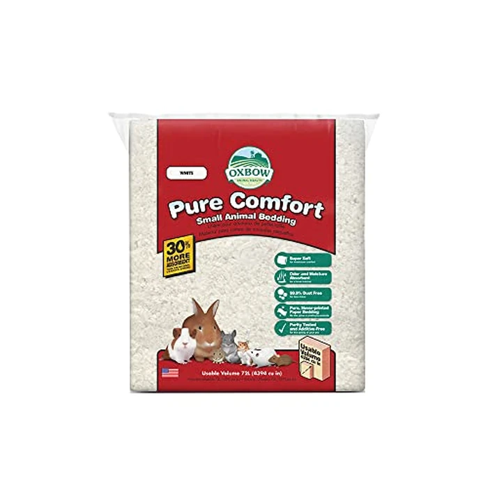 Oxbow Pure Comfort Bedding, Rabbit, Hamster, & Guinea Pig Bedding, Bunny Supplies for Litter Box, Pet Safe, Low Dust, White Paper, 72 Liter Bag by Oxbow - Used - Very Good condition - US$16.92