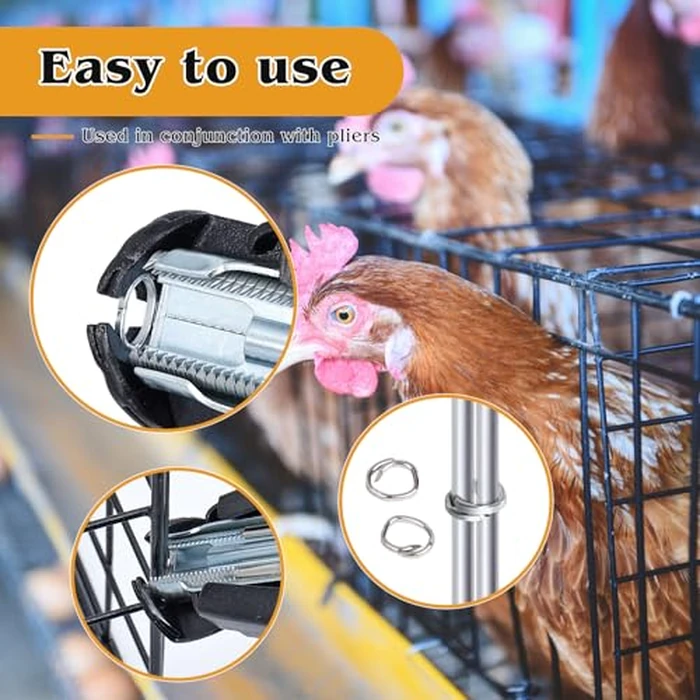 KHEARPSL 2500pcs Galvanized Steel Hog Rings, C Hog Ring Clips Nail for Hog Ring Pliers Fence Fastener for Fencing, Animal Cages, Car Cushions, Upholstery (C Hog Rings) by KHEARPSL - Image 4