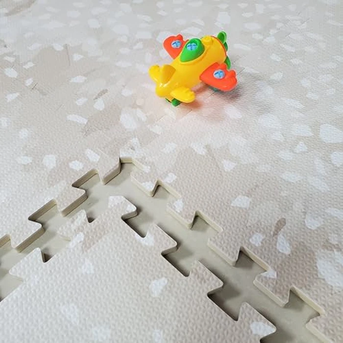 Moon Walkers Premium Soft Foam Play Mat for Baby, 170x122 cm, Easy to Clean - The Perfect Modern Foam Playmat Fits Nicely with Your Kids Playroom Or Home Decor 1.2 cm Thickness (Camouflaged Terrazzo) by MOON WALKERS - Image 5