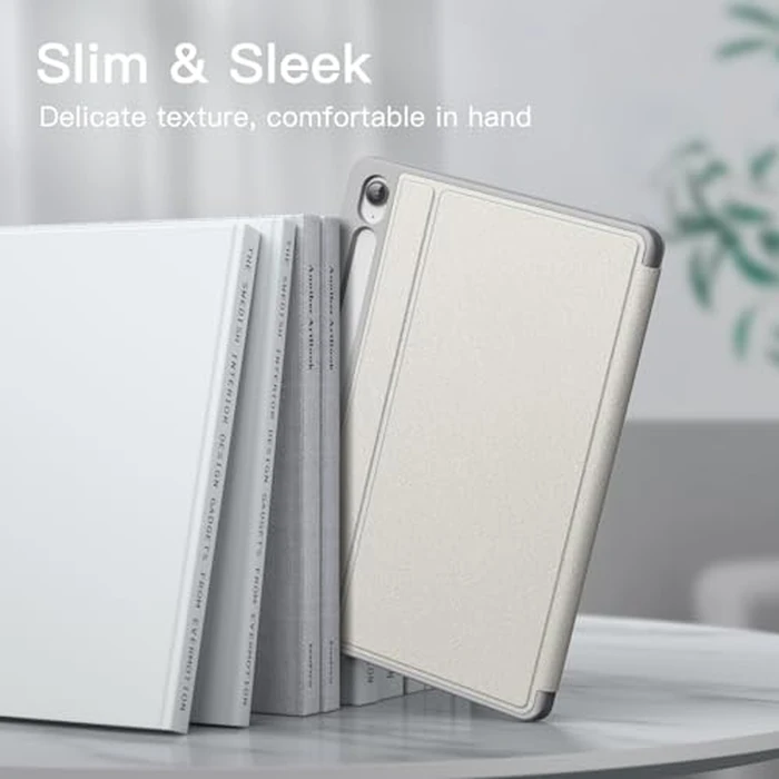 JETech Case for Samsung Galaxy Tab S10 Lite / S10 FE / S9 FE 10.9-Inch with S Pen Holder, Slim Folio Stand Protective Tablet Cover, Multi-Angle Viewing (Silver) by JETech - Image 4