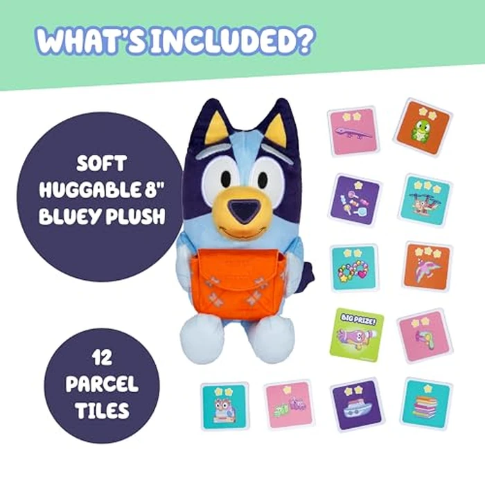 Bluey Pass The Parcel Musical Game, Soft Huggable 8" (20 cm) Plush. Three Interactive Games to Play, Incl. Hot Botato. Fun Family Game, Party Game and Preschool Game by Bluey - Image 4