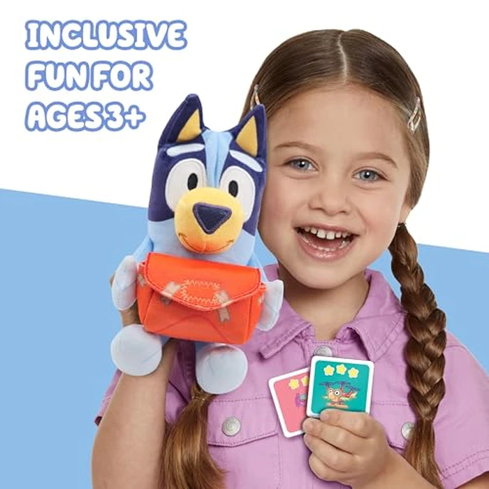 Bluey Pass The Parcel Musical Game, Soft Huggable 8" (20 cm) Plush. Three Interactive Games to Play, Incl. Hot Botato. Fun Family Game, Party Game and Preschool Game by Bluey - Image 6