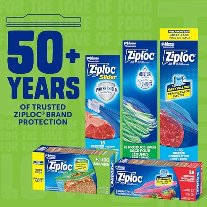 Ziploc Sandwich Bags for On-the-Go Freshness, Grip 'n Seal Technology for Easier Grip, Open and Close, 180 Count by Ziploc - Image 8