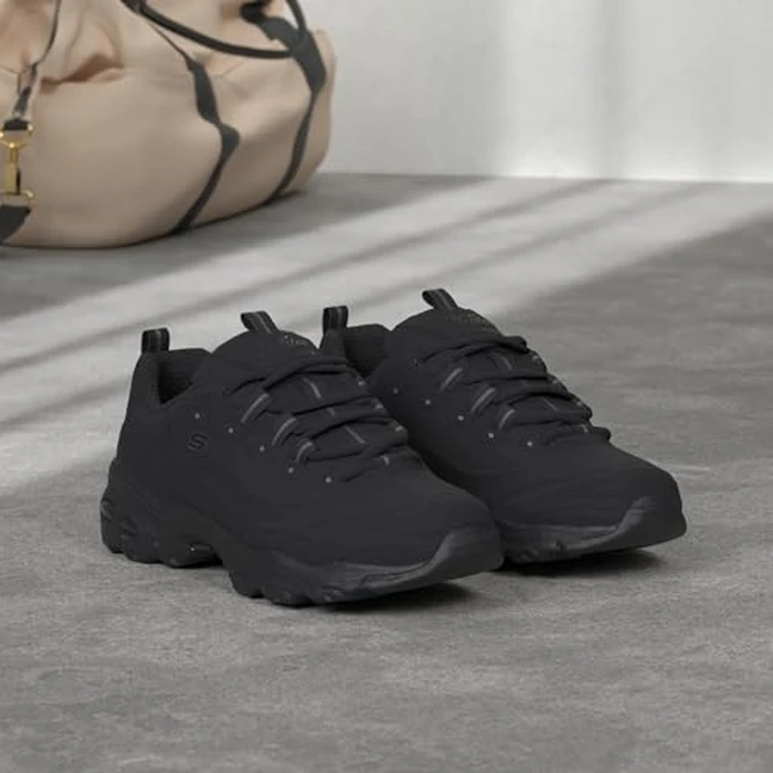 Skechers Women's D'lites-play on, Black, 8 by Skechers - Image 3