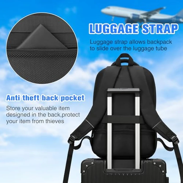 Paude Laptop Backpack,School Backpack Large Bookbag with USB for High School College Students Office Business,Waterproof by Paude - Image 6
