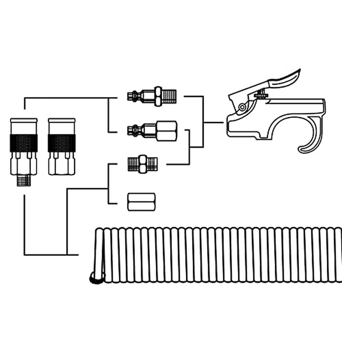 JOROY 1/4 Air Hose Fittings, Industrial M-Type Coupler, 1/4 Inch Flow Size, 1/4 Inch Female Threads Size, Steel Material, 300PSI, 10 Pieces Air Compressor Accessories Set by JOROY - Image 4