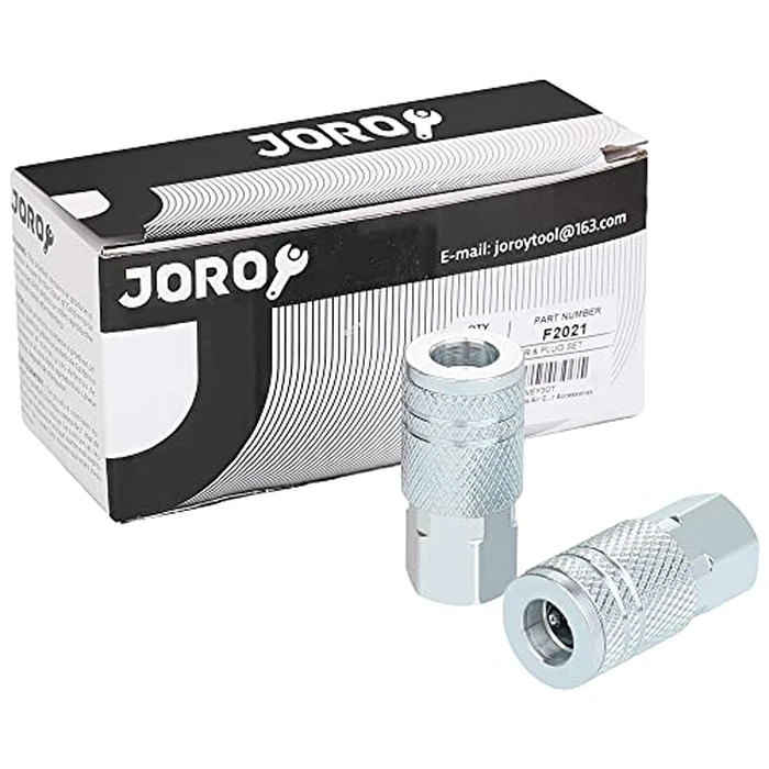 JOROY 1/4 Air Hose Fittings, Industrial M-Type Coupler, 1/4 Inch Flow Size, 1/4 Inch Female Threads Size, Steel Material, 300PSI, 10 Pieces Air Compressor Accessories Set by JOROY - Image 6