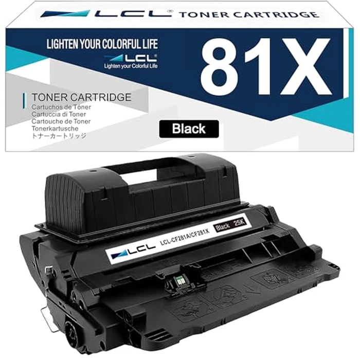 LCL Compatible Toner Cartridge for HP 81A CF281A 81X CF281X 25K (1-Pack, Black) for HP LaserJet Enterprise M605n M605dn M605x M606dn M606x MFP M630f M630z M630h M630dn M625 by LCL - Used - Acceptable condition