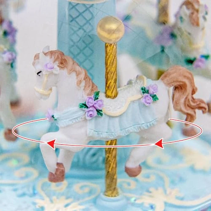 Carousel Snow Globe Music Box with LED Lights, Rotating Horse Music Box Playing “Over the Rainbow”, Glitter Snowfall, Hand-Painted Collectible Gift, for Girls, Women & Home Décor by Mr.Winder - Image 5