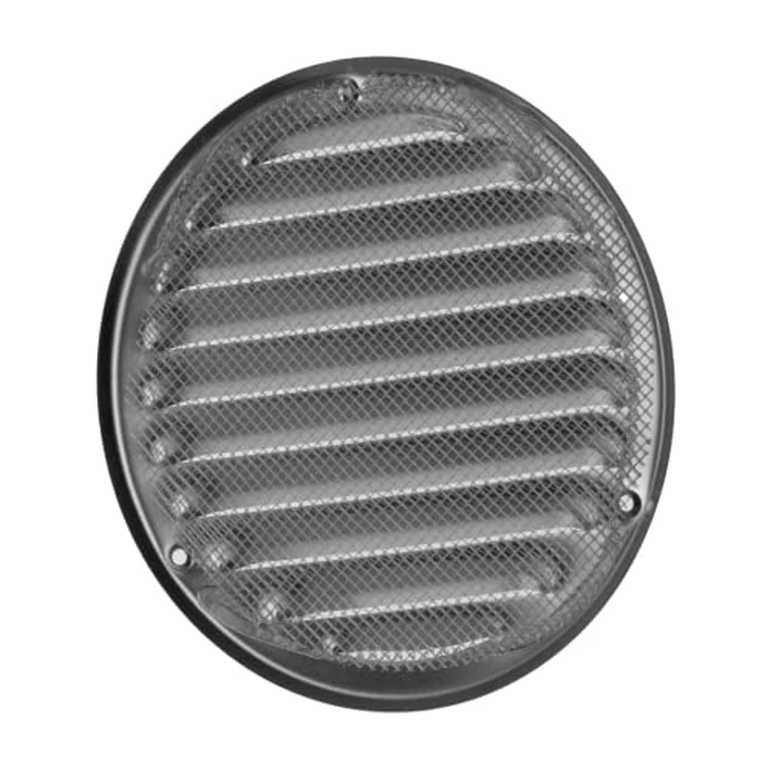 Aluminium Ø 5 inch Round Steel Vent Cover with Insects Screen - Sidewall and Ceiling - Outside Dimensions: Ø 6.3'' by Europlast - Image 3