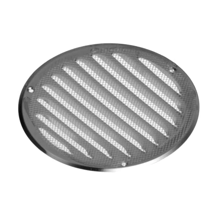 Aluminium Ø 5 inch Round Steel Vent Cover with Insects Screen - Sidewall and Ceiling - Outside Dimensions: Ø 6.3'' by Europlast - Image 5