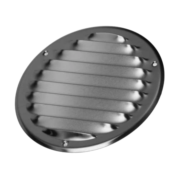 Aluminium Ø 5 inch Round Steel Vent Cover with Insects Screen - Sidewall and Ceiling - Outside Dimensions: Ø 6.3'' by Europlast - Image 6