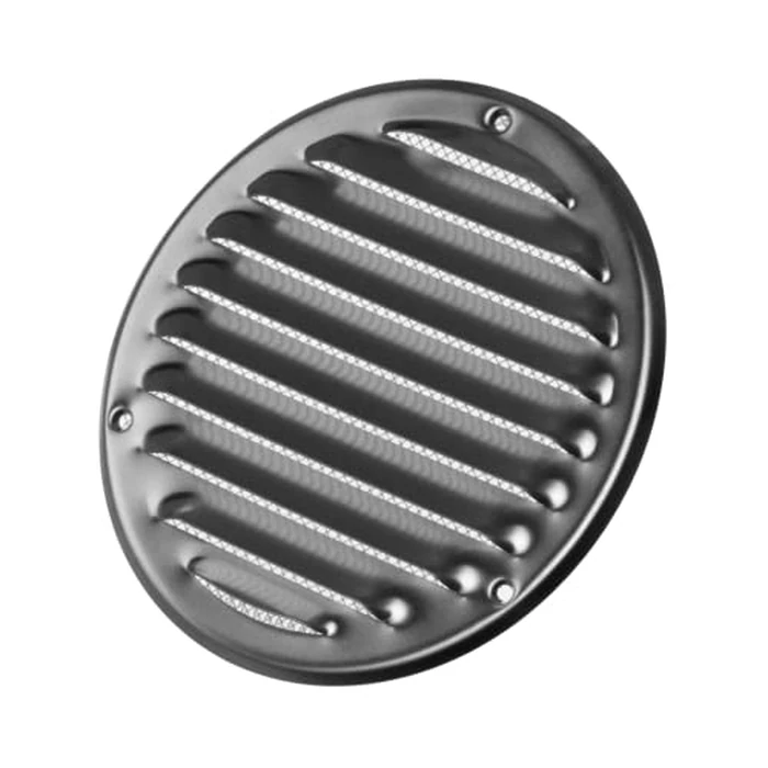 Aluminium Ø 5 inch Round Steel Vent Cover with Insects Screen - Sidewall and Ceiling - Outside Dimensions: Ø 6.3'' by Europlast - Image 7