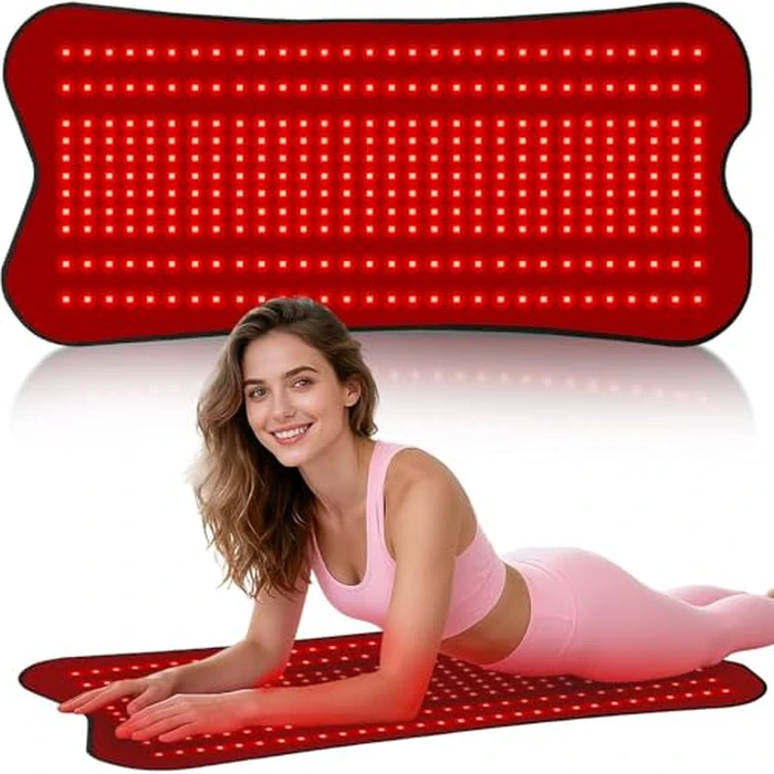 Upgrade Red Light Therapy for Body -31.5''*14.2'' Red Lights Therapy Pad with 330 LEDs 660nm&850nm Infrared Light Therapy Mat, Chirstmas Birthday Festival Gift for Women Men Father Mother Lover by fyovuv - Used - Like New condition - US$66.49