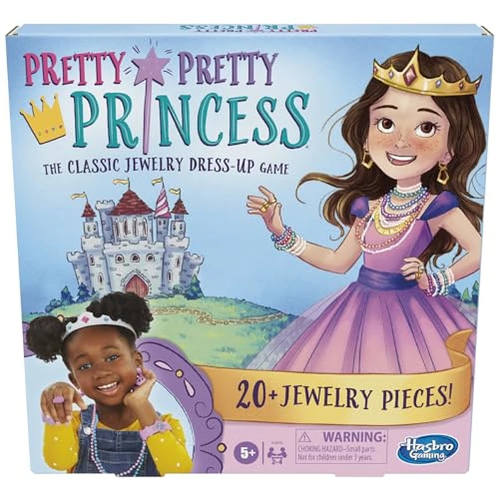 Pretty Pretty Princess Board Game, Classic Jewelry Dress-Up Games for Kids, Family Games for 2-4 Players, Kids Board Games, Ages 5 and Up by Hasbro - Used - Very Good condition - US$16.30