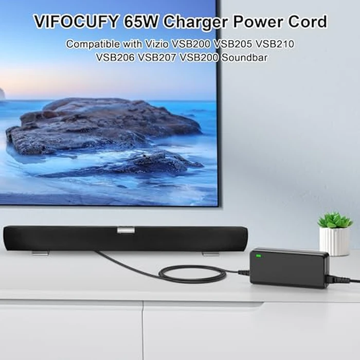VIFOCUFY 24V AC Adapter Charger for Vizio Soundbar VSB200 VSB205 VSB210 VSB206 VSB207 VSB210WS VHT215 VHT510 P/N:90012422801 S065BP2400250 SB4021-MA1 Speaker Home Theater Sound Bar Power Supply Cord by VIFOCUFY - Image 2