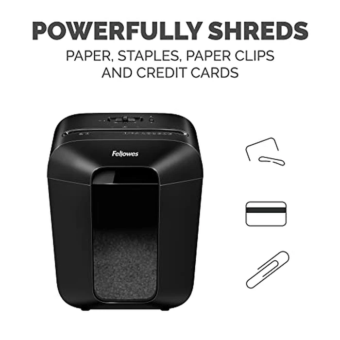 Fellowes LX41-DB 8-Sheet Micro-Cut Paper Shredder for Home Office by Fellowes - Image 5