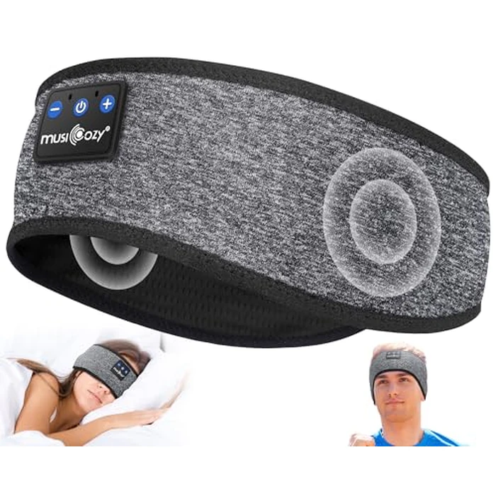 MUSICOZY Sleep Headphones Bluetooth 5.4 Headband, Wireless Earphones Music Sleep Earbuds Sleeping Eye Mask with HD Stereo Speakers for Workout Running Travel Yoga, Ideal Gifts for Men Women by MUSICOZY - Used - Like New condition - US$14.99