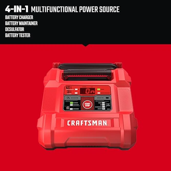 CRAFTSMAN 12A Car Battery Charger and Maintainer, 4-in-1 Solution, Battery Tester, for 6V/12V Power Sport, Automotive, and Marine Batteries, CMXCESM258 by CRAFTSMAN - Image 3