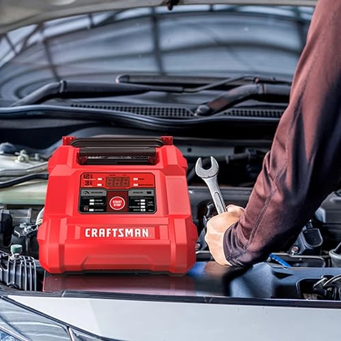 CRAFTSMAN 12A Car Battery Charger and Maintainer, 4-in-1 Solution, Battery Tester, for 6V/12V Power Sport, Automotive, and Marine Batteries, CMXCESM258 by CRAFTSMAN - Image 6