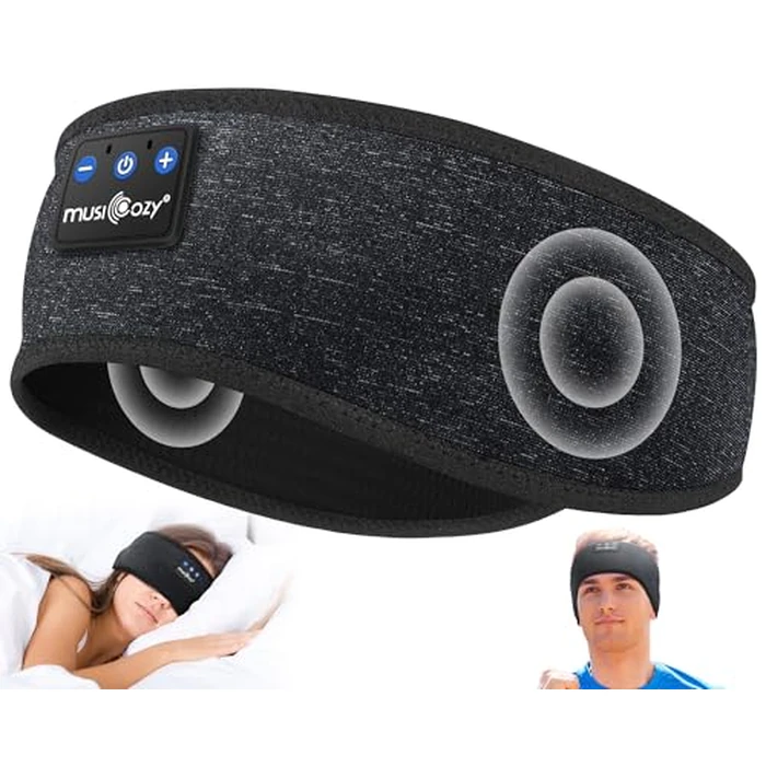 MUSICOZY Sleep Headphones Bluetooth 5.4 Headband, Wireless Earphones Music Sleep Earbuds Sleeping Eye Mask with HD Stereo Speakers for Workout Running Travel Yoga, Ideal Gifts for Men Women Mom Dad by MUSICOZY - Used - Very Good condition - US$17.94