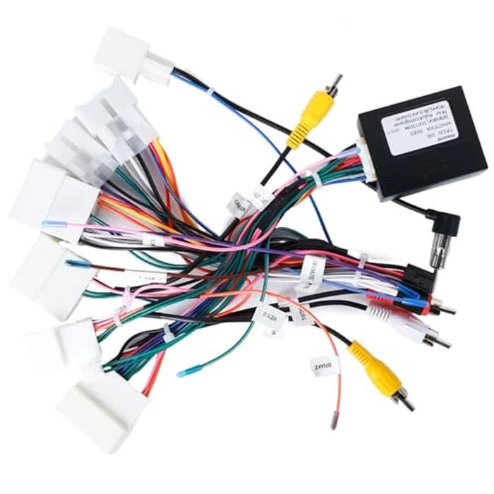 Radio Harness Adapter Wiring Harness with J-BL Canbus Compatible with Corolla Camry RAV4 4Runner Tundra Prado CHR Highlander, 16Pin Android ISO Stereo Connector Support OEM Camera, SWC by podofo - Used - Very Good condition