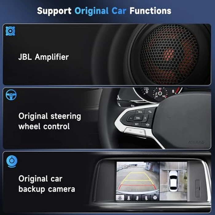 Radio Harness Adapter Wiring Harness with J-BL Canbus Compatible with Corolla Camry RAV4 4Runner Tundra Prado CHR Highlander, 16Pin Android ISO Stereo Connector Support OEM Camera, SWC by podofo - Image 3