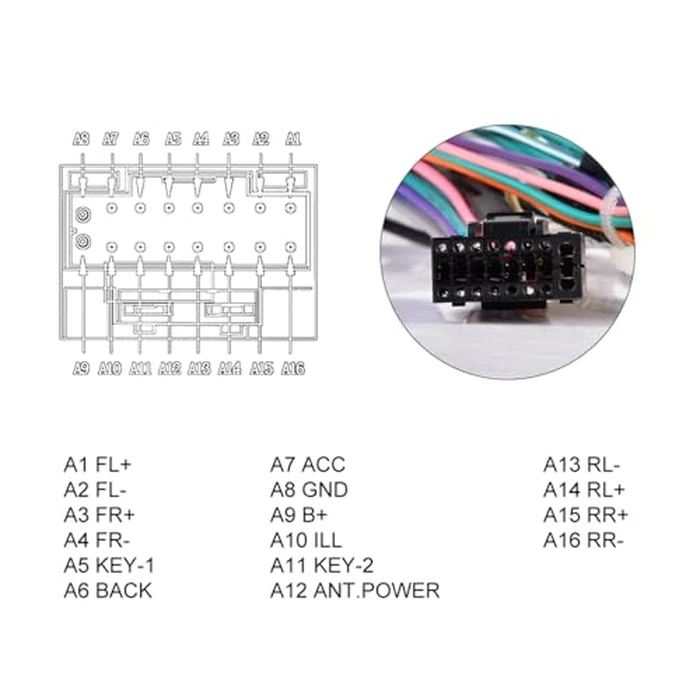 Radio Harness Adapter Wiring Harness with J-BL Canbus Compatible with Corolla Camry RAV4 4Runner Tundra Prado CHR Highlander, 16Pin Android ISO Stereo Connector Support OEM Camera, SWC by podofo - Image 5
