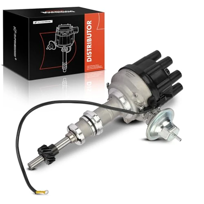 A-Premium Ignition Distributor with Cap and Rotor Compatible with Ford F-100, 300, Bronco, Country Sedan Squire, Custom, E-100 Econoline, Fairlane & Mercury Caliente, Comet, Commuter by A-premium - Used - Acceptable condition - CA$45.02