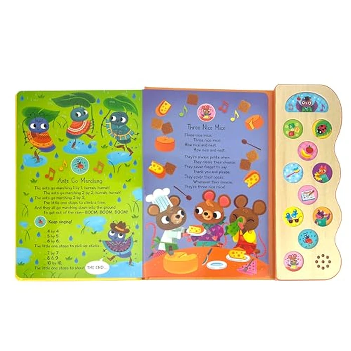ABC & 123 Learning Songs: Interactive Children's Sound Book (11 Button Sound) by Cottage Door Press - Image 5