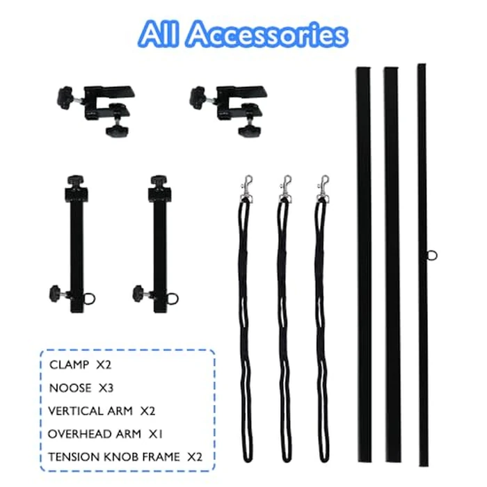 LEIBOU H-Shape Dog Grooming Arm Pet Supplies Grooming Table Arm with 3 Noose and Clamp Heavy Duty Aluminum Alloy Frame with 35.4” Adjustable Height and 36.2” ~ 50” Adjustable Width Dog Grooming Kit by LEIBOU - Image 5